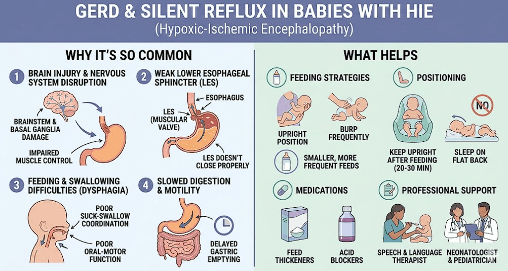 GERD and Silent Reflux in Babies With HIE: What Helps